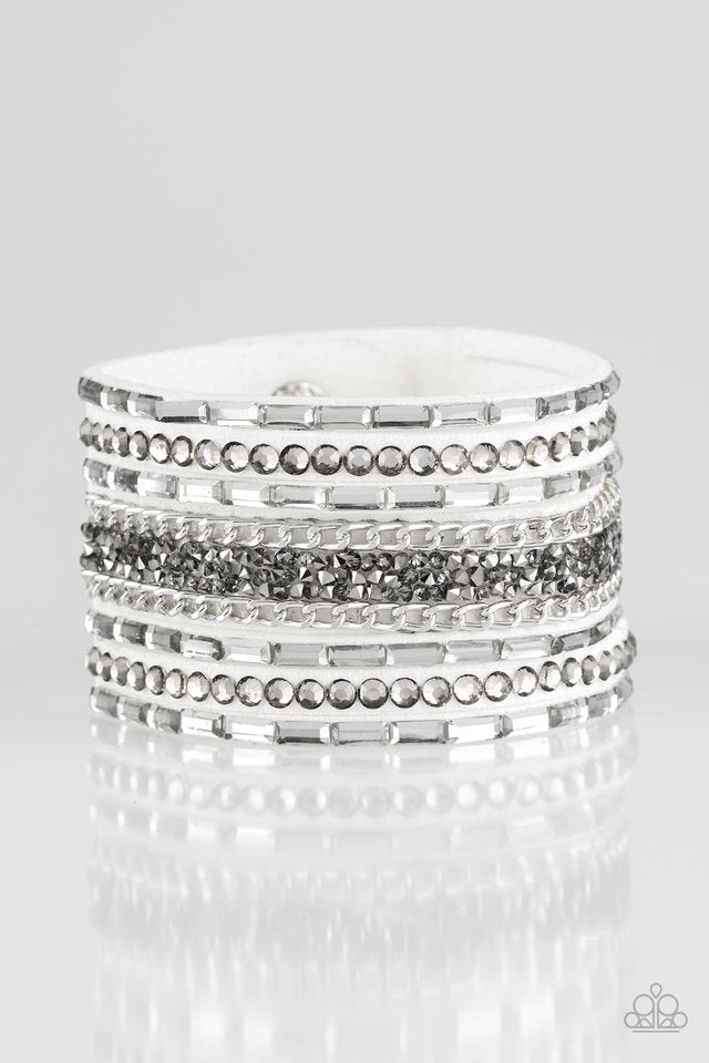 Rhinestone Humble. White