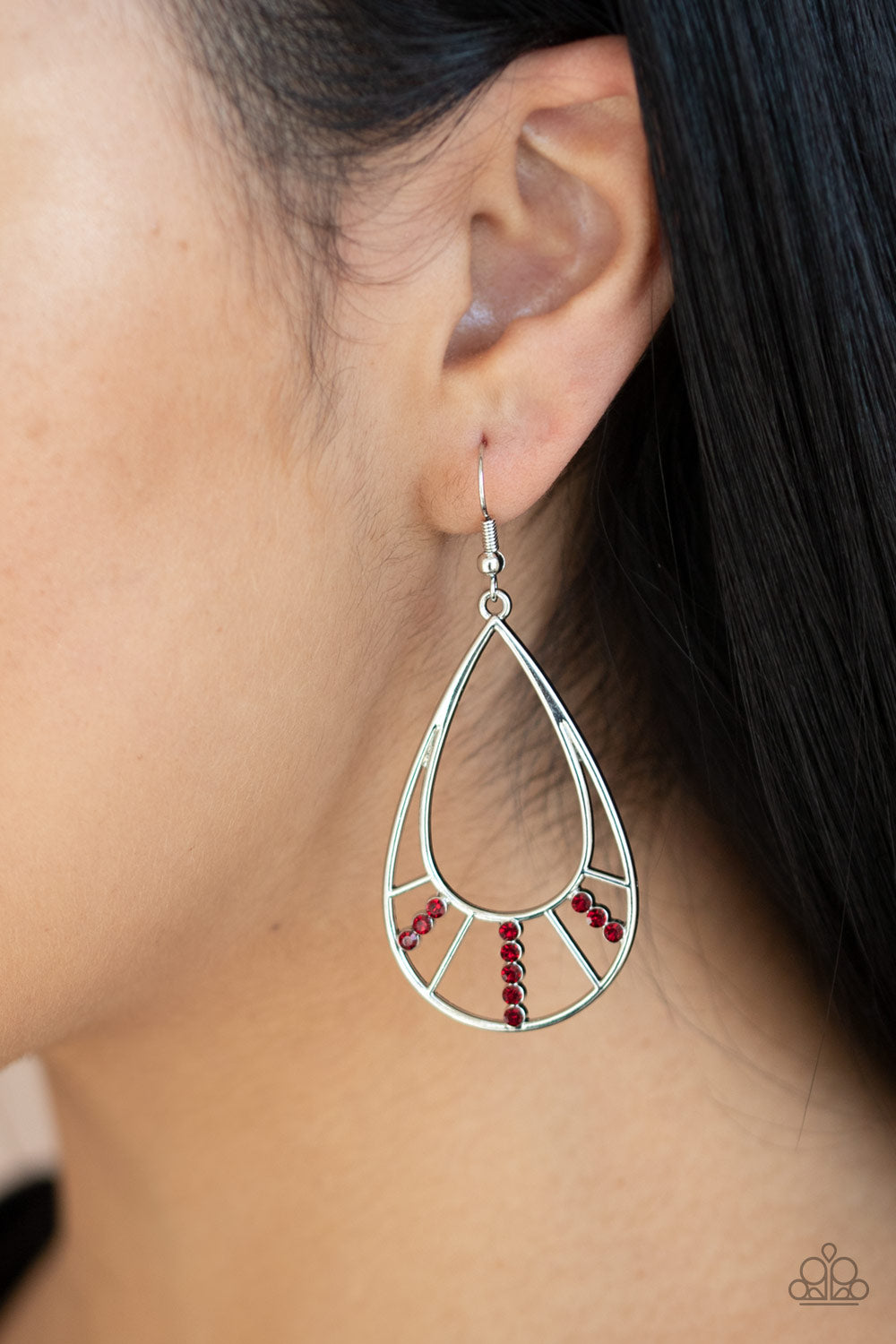 Line Cross Sparkle -Red