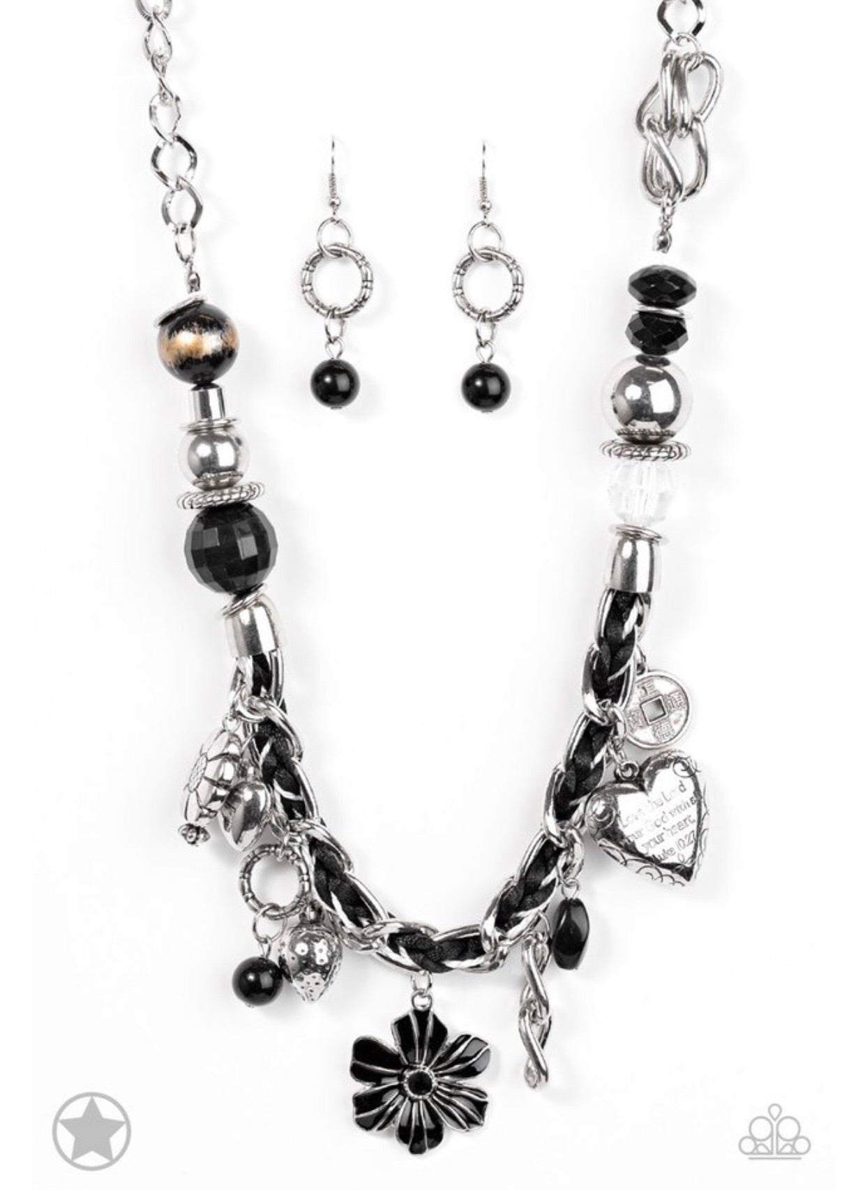 Charmed I’m Sure Black. Jewelry set